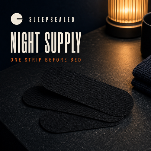 SleepSealed Night Supply solid black mouth strips